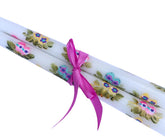 Easter hand painted taper candles close up