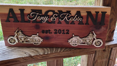 Eastern Red Cedar natural color variations sign 18x8