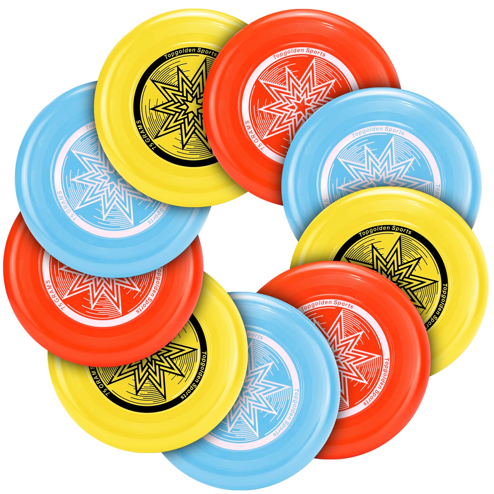 Eastgoing 9 Pack Flying Discs Set yellow blue orange