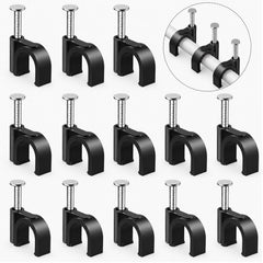 Easytle nail in cable clips 100 pieces black