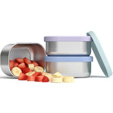 EC-Gaze stainless steel snack containers for kids with silicone lids