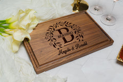 Bamboo wood cutting board housewarming gift