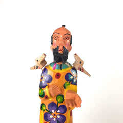 Outdoor statue painted with oil-based paints for durability