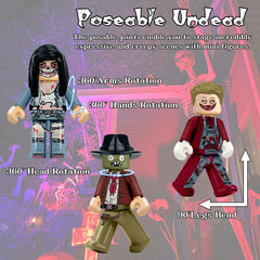 poseable zombie minifigures articulation close up