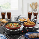 EDB-302BF countertop burner with 6.5-inch and 5-inch cast iron plates