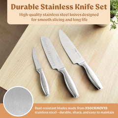 EDELHAUS knives with X50CrMoV15 stainless steel blades