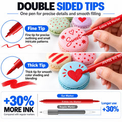 Three black markers included in the 12 pack among color options
