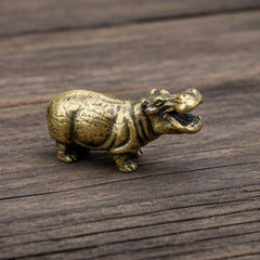 Edysons hippopotamus brass figurine height 1.5 cm