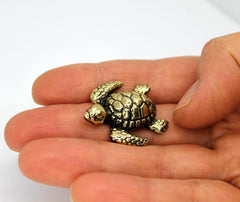 Brass turtle figurine gift idea for animal lovers