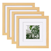 Egofine 8x8 picture frame in natural wood finish