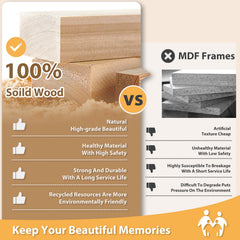 Natural wood 8x8 frame without mat