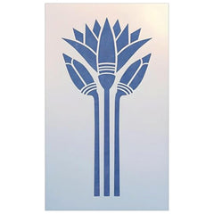 Egyptian Lotus Stencil Template 5x10 inch 10 mil Mylar