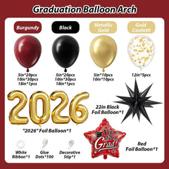 Maroon balloons included in EHOIHEI kit