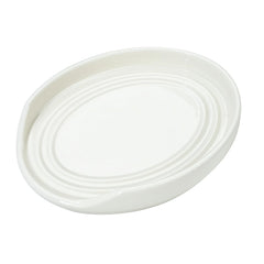 Eichzer Large Ceramic Spoon Rest white finish on kitchen counter
