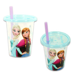 Eight-pack Frozen cups with lids and straws for school and parties