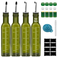 eispap 4Pcs green 8oz olive oil dispenser bottle 250 ml
