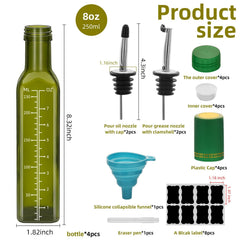 lead-free glass olive oil bottle with green tint by eispap