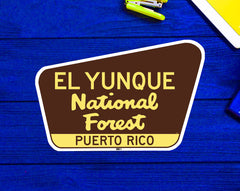 Puerto Rico El Yunque National Forest sticker for laptops journals and water bottles