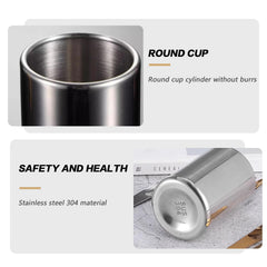 Compact 8cm by 5cm stainless steel utensil holder