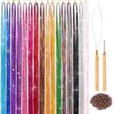 ELASO 16 colors fairy hair tinsel kit with 3300 strands