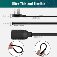 Elecan flat extension cord 16 gauge copper conductors