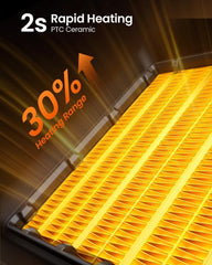 Electactic ceramic space heater 1200W heating mode