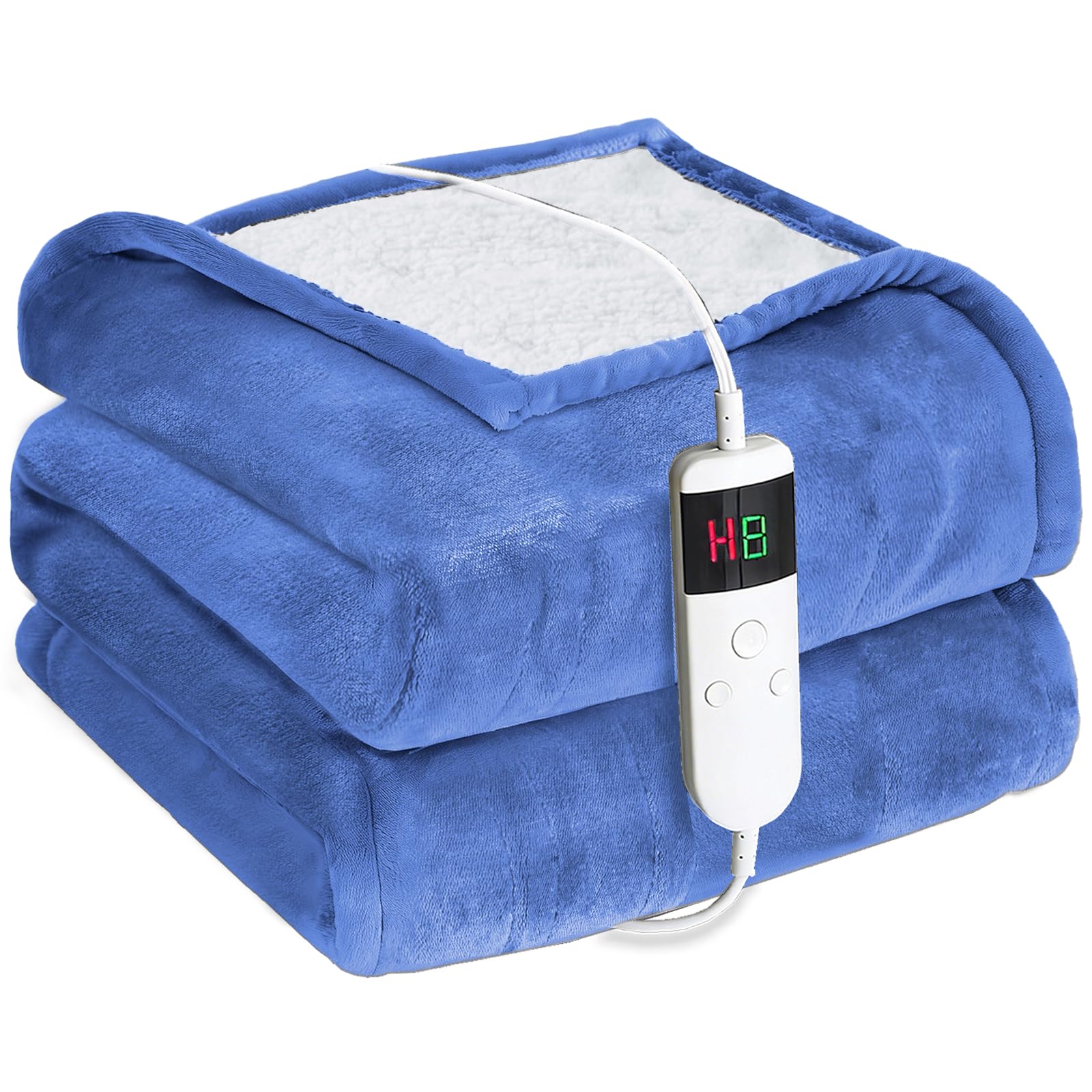 Electric Heated Blanket Throw 50x60 size front view