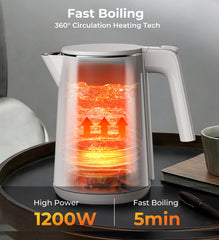 1.0L electric kettle with 7 temperature presets
