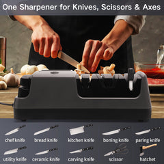 Electric knife sharpener scissors slot image