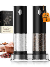 Electric Salt and Pepper Grinder Set rechargeable with Type-C cables