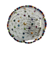 Elegant beaded wire kippah rainbow for women and girls