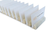 Elegant White Carrara Marble Place Card Holders set of 10 on a wedding table