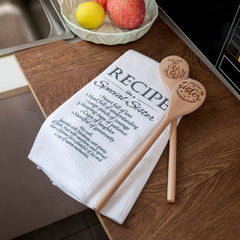 ELEMENU Sister recipe kitchen towel