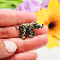 Elephant sculpture miniature with lifelike detail