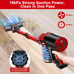 elezon A200 stick vacuum with LED head and attachments