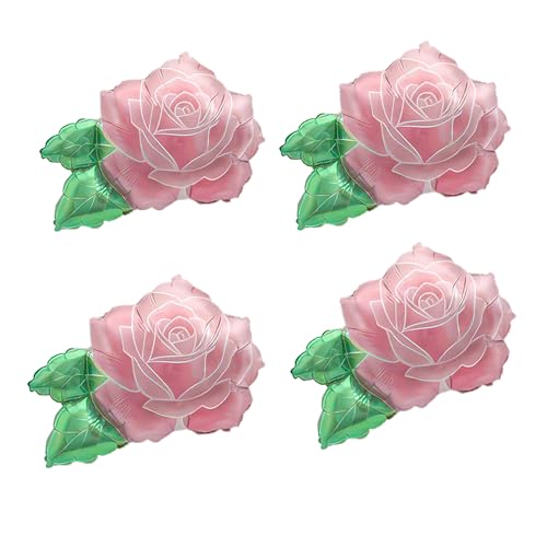 Elite Floral Blossom Decoration Set four 32 inch flower foil balloons