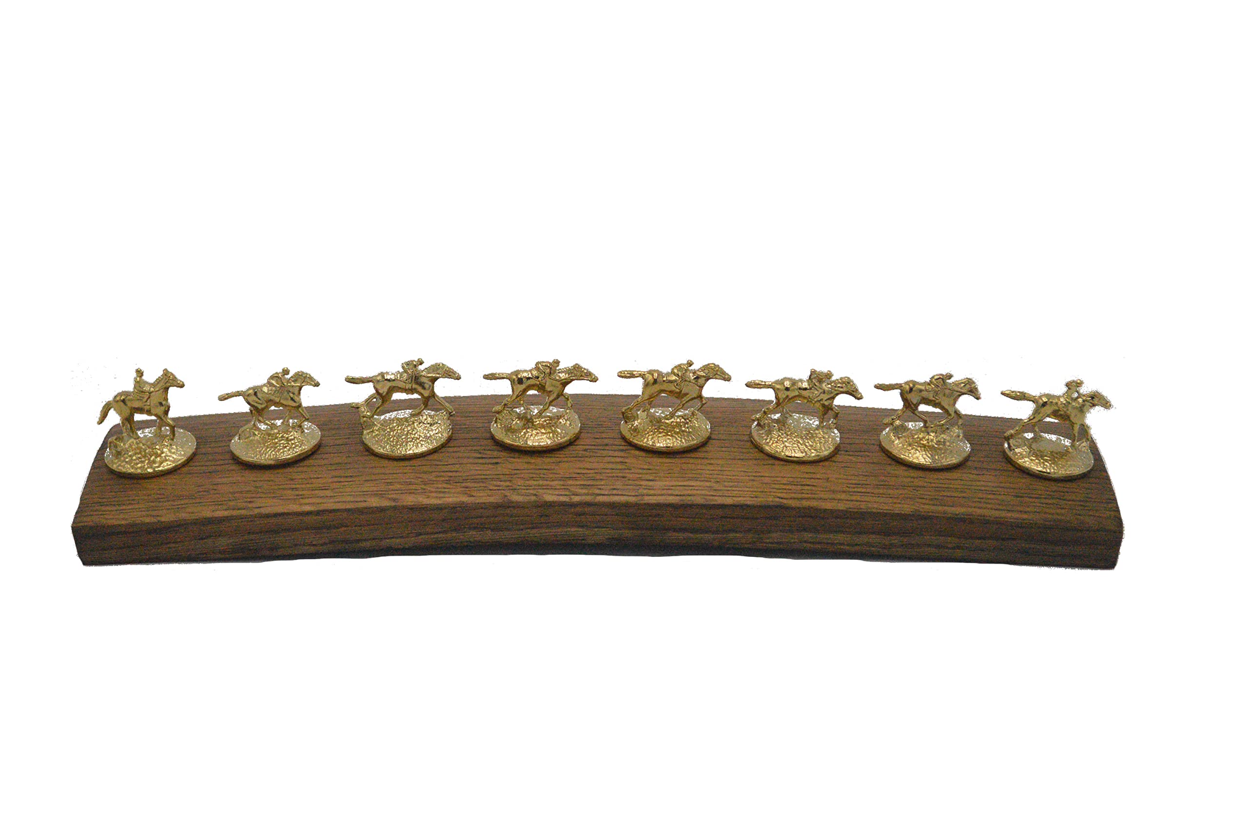 Elite Wine Racks wide oak barrel stave cork display with walnut finish