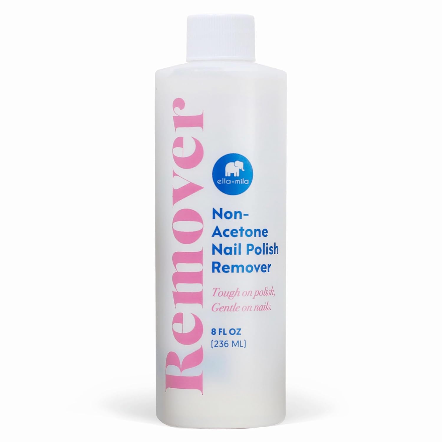 ella+mila non-acetone nail polish remover 8 fl oz bottle