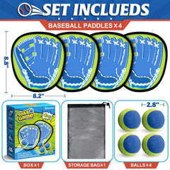 Ellinjan four-pack catch ball game set storage bag