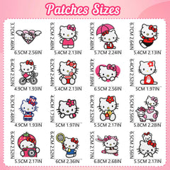 Embroidered cat patches set with multiple patterns for clothing