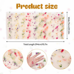 Polyester multicolor table runner for spring decor