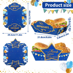 Large disposable paper trays for employee appreciation party