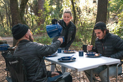 Enamel coffee pot top and side handles