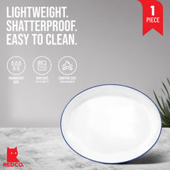 Oval serving tray 16.5 inch by 13 inch dimensions