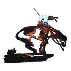 End of Trail metal wall art accent copper bronze plated finish