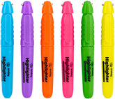 Enday fluorescent yellow highlighter with mini chisel tip cap clip