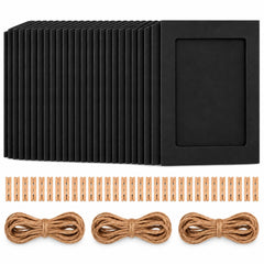 Enenes 30 pack black paper photo frames for 5x7 photos