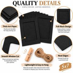 30 wooden clips and three 80 inch jute strings for hanging