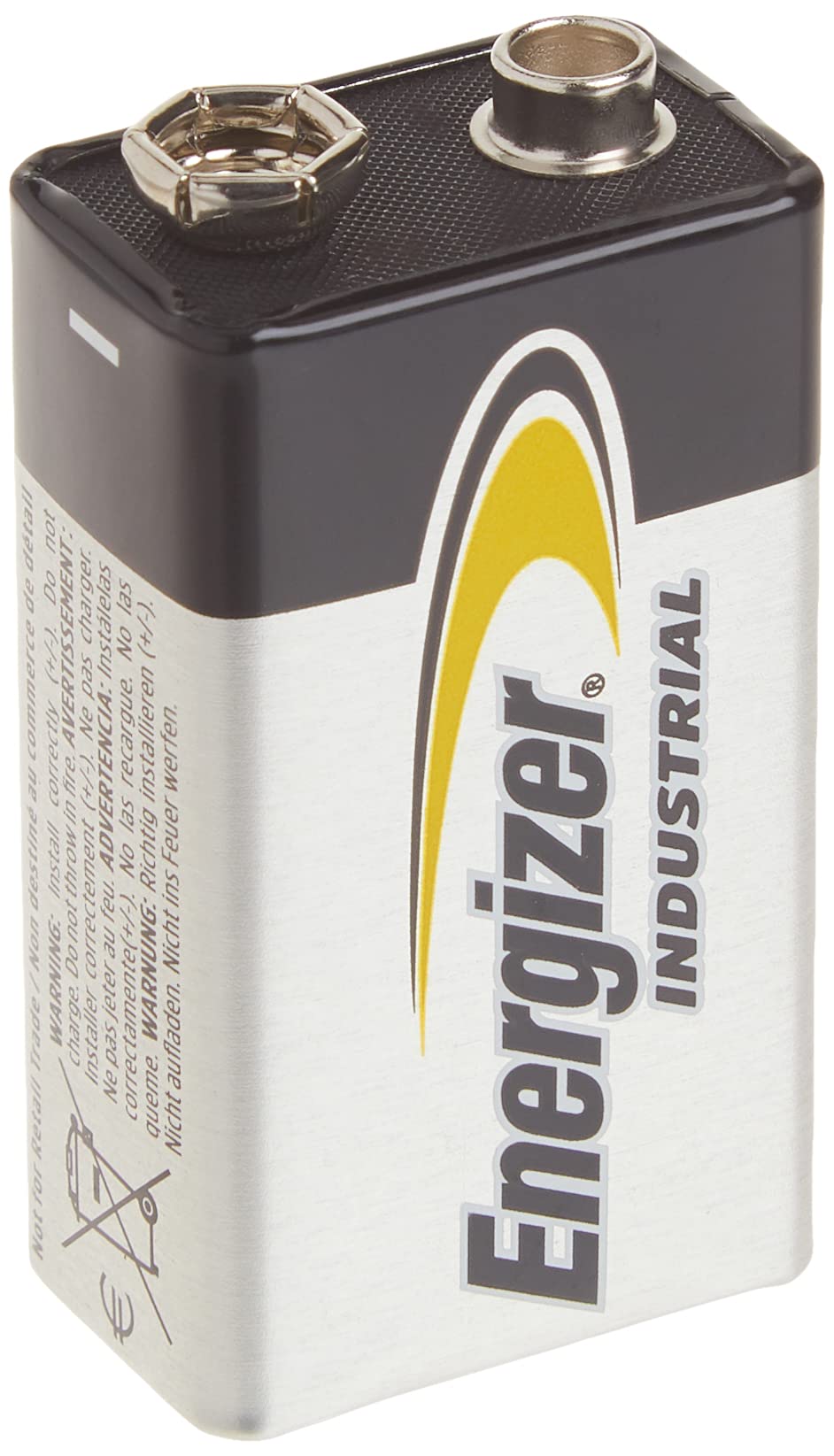 Energizer Industrial 9 Volt Batteries packaging