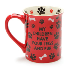 Dog Father Stoneware Mug 16 oz red by Enesco Our Name Is Mud